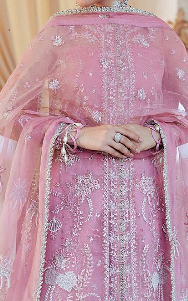 Saad Shaikh Lilac Organza Suit | Pakistani Embroidered Chiffon Dresses USA- Image 3