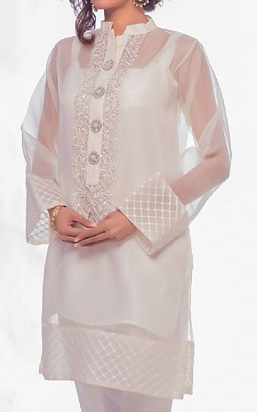 Sadia Aamir White Vine | Pakistani Pret Wear Clothing by Sadia Aamir- Image 2