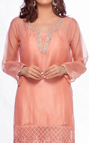 Sadia Aamir Peachy | Pakistani Pret Wear Clothing by Sadia Aamir- Image 2
