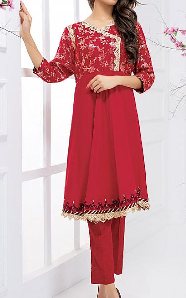 Sadia Aamir Crimson Gold | Pakistani Pret Wear Clothing by Sadia Aamir- Image 1