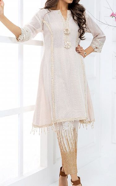 Sadia Aamir Ivory Gold | Pakistani Pret Wear Clothing by Sadia Aamir- Image 1