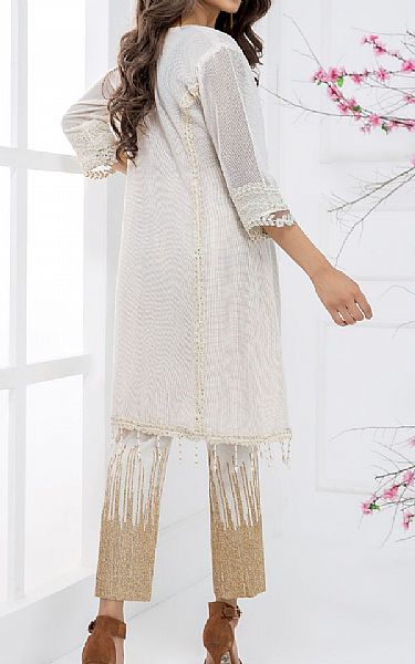 Sadia Aamir Ivory Gold | Pakistani Pret Wear Clothing by Sadia Aamir- Image 2