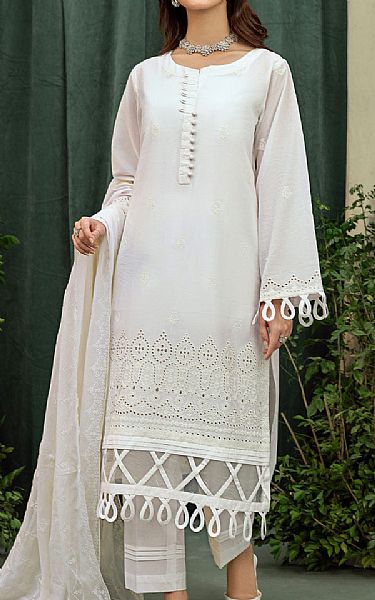 Safwa White Lawn Suit | Pakistani Lawn Dress in USA- Image 1