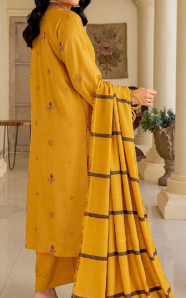 Safwa Mustard Viscose Suit | Pakistani Winter Dresses- Image 2
