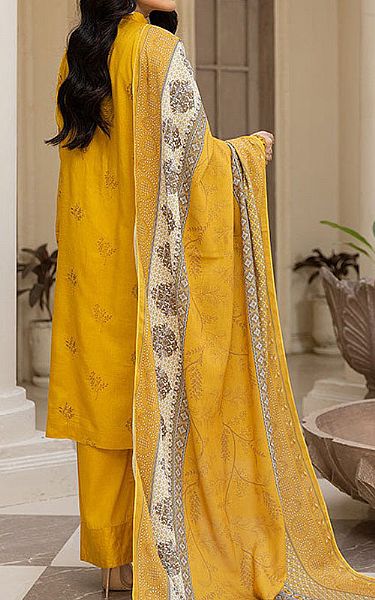 Safwa Yellow Viscose Suit | Pakistani Winter Dresses- Image 2
