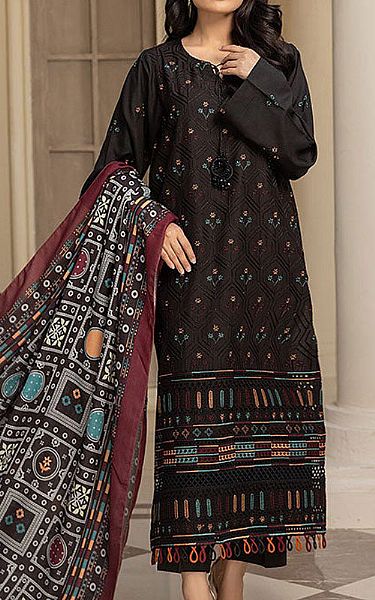 Safwa Black Viscose Suit | Pakistani Winter Dresses- Image 1