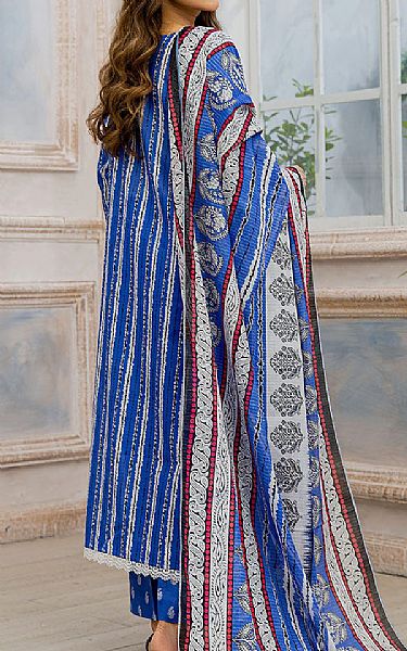 Safwa Royal Blue Lawn Suit | Pakistani Lawn Suits- Image 2