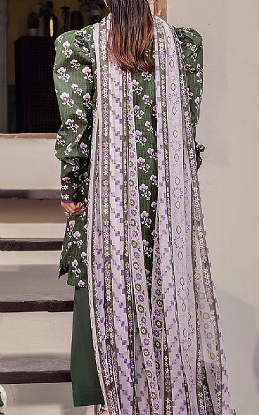 Safwa Green Lawn Suit | Pakistani Lawn Dress in USA- Image 2