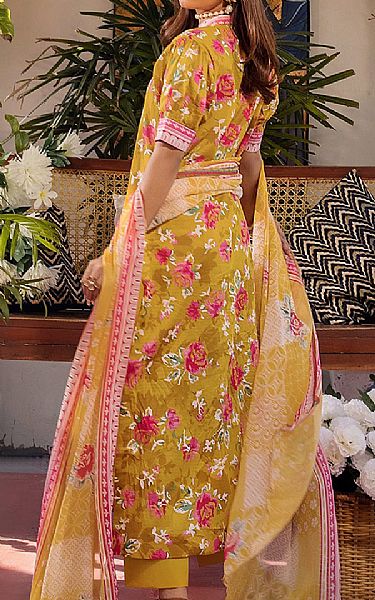 Safwa Mustard Lawn Suit | Pakistani Lawn Dress in USA- Image 2