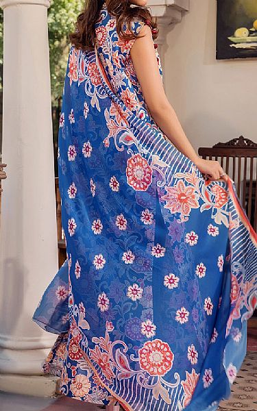 Safwa Blue Lawn Suit | Pakistani Lawn Dress in USA- Image 2