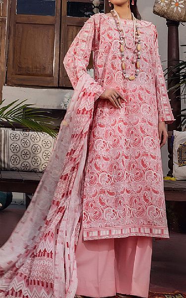 Safwa Pink Lawn Suit | Pakistani Lawn Dress in USA- Image 1