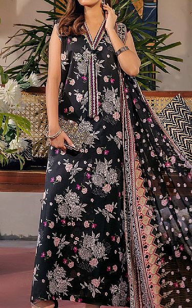 Safwa Black Lawn Suit | Pakistani Lawn Dress in USA- Image 1