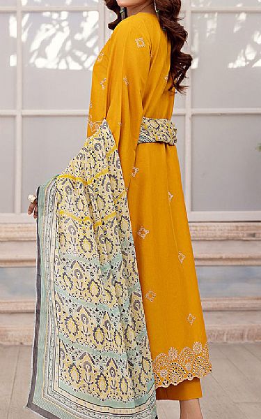 Safwa Carrot Orange Lawn Suit | Pakistani Lawn Suits- Image 2