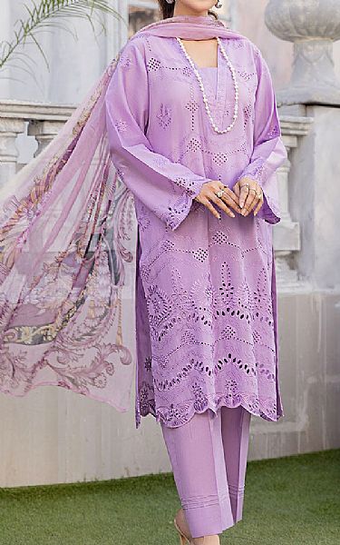 Safwa Wisteria Purple Lawn Suit | Pakistani Lawn Suits- Image 1