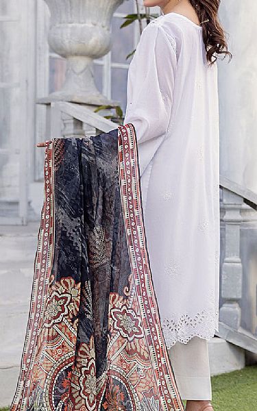 Safwa White Lawn Suit | Pakistani Lawn Suits- Image 2