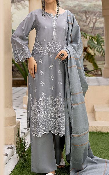 Safwa Grey Lawn Suit | Pakistani Lawn Dress in USA- Image 1