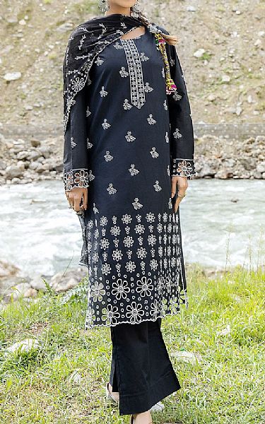 Safwa Black Lawn Suit | Pakistani Lawn Suits- Image 1