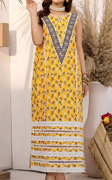 Safwa Mustard Lawn Suit (2 pcs) | Pakistani Lawn Dress in USA- Image 1