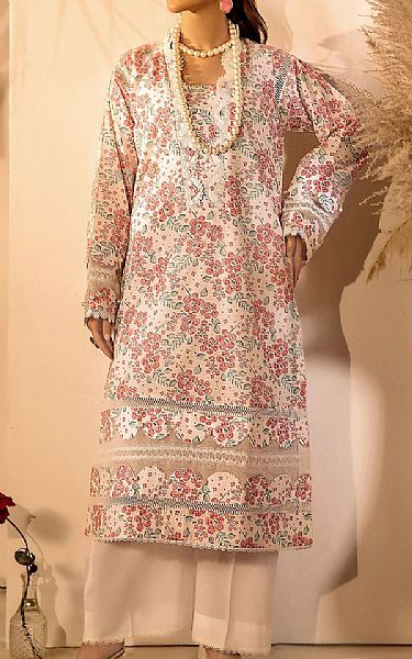 Safwa Pale Pink Lawn Suit (2 pcs) | Pakistani Lawn Dress in USA- Image 1