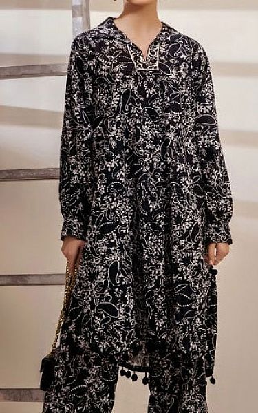 Safwa Black Lawn Suit (2 pcs) | Pakistani Lawn Dress in USA- Image 2