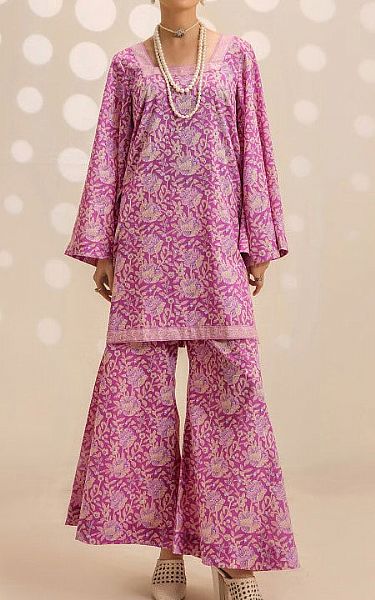 Safwa Tea Pink Lawn Suit (2 pcs) | Pakistani Lawn Dress in USA- Image 1