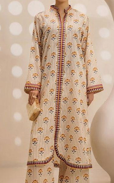 Safwa Ivory Lawn Suit (2 pcs) | Pakistani Lawn Dress in USA- Image 2