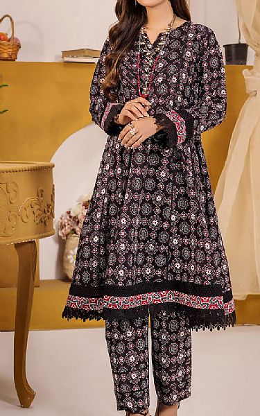 Safwa Black Lawn Suit (2 pcs) | Pakistani Lawn Dress in USA- Image 1