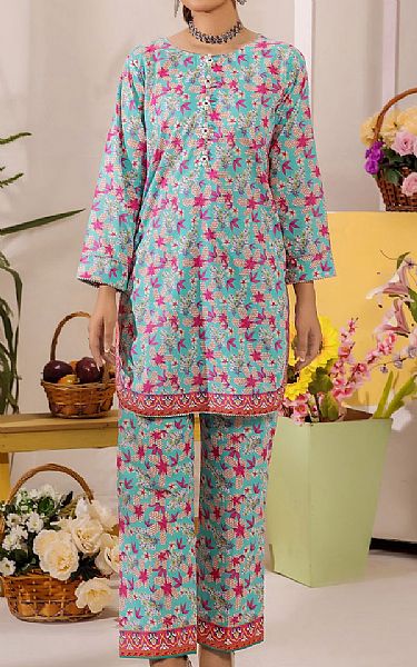 Safwa Aqua Lawn Suit (2 pcs) | Pakistani Lawn Dress in USA- Image 1