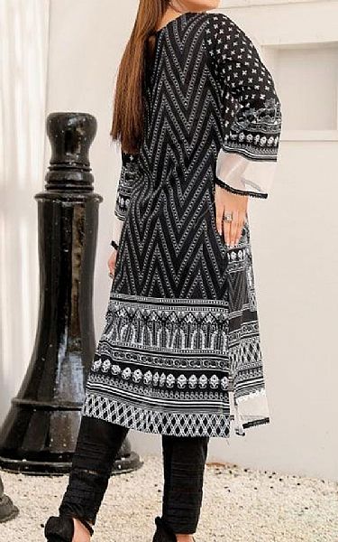 Safwa Black/Off White Lawn Kurti | Pakistani Lawn Dress in USA- Image 2