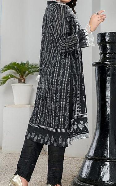 Safwa Black/Off White Lawn Kurti | Pakistani Lawn Dress in USA- Image 2