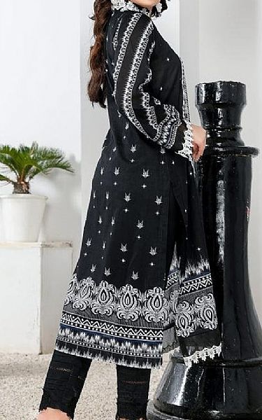 Safwa Black/Off White Lawn Kurti | Pakistani Lawn Dress in USA- Image 2