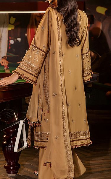 Safwa Sand Gold Lawn Suit | Pakistani Lawn Dress in USA- Image 2