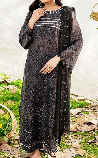 Safwa Black Lawn Suit | Pakistani Lawn Dress in USA- Image 1