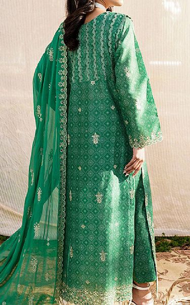 Safwa Emerald Green Lawn Suit | Pakistani Lawn Suits- Image 2
