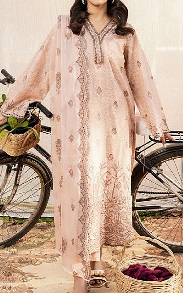 Safwa Creol Pink Lawn Suit | Pakistani Lawn Dress in USA- Image 1