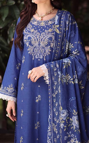 Safwa Blue Lawn Suit | Pakistani Lawn Dress in USA- Image 2