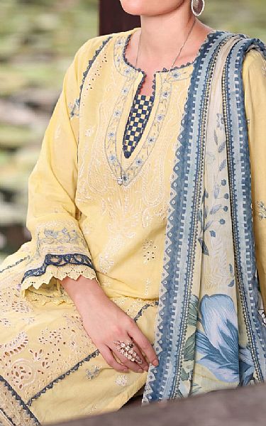 Safwa Light Yellow Lawn Suit | Pakistani Lawn Dress in USA- Image 2