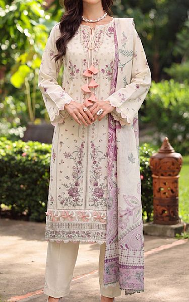 Safwa Off White Lawn Suit | Pakistani Lawn Dress in USA- Image 1