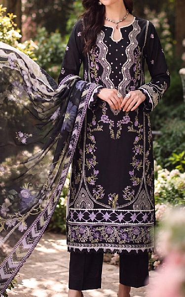 Safwa Black Lawn Suit | Pakistani Lawn Dress in USA- Image 1