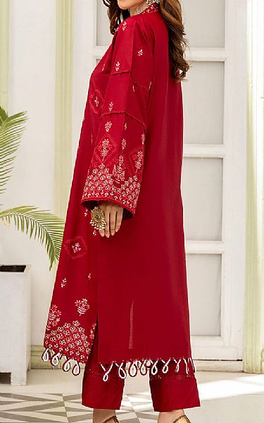 Safwa Scarlet Lawn Suit (2 pcs) | Pakistani Lawn Suits- Image 2