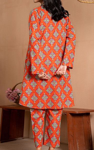Safwa Portland Orange Lawn Suit (2 pcs) | Pakistani Lawn Suits- Image 2