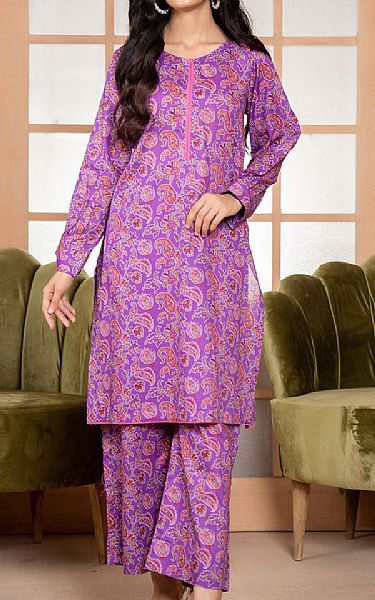 Safwa Violet Lawn Suit (2 pcs) | Pakistani Lawn Suits- Image 1