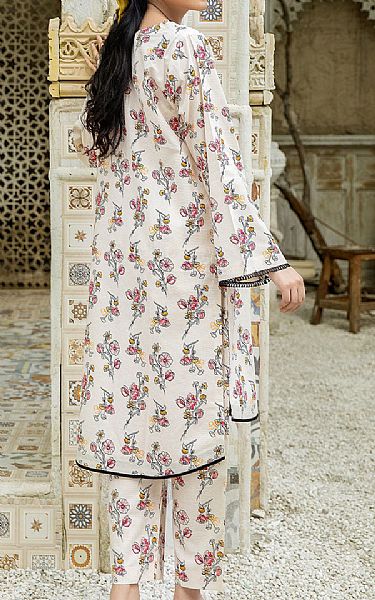 Safwa Off White Cambric Suit (2 pcs) | Pakistani Lawn Suits- Image 2