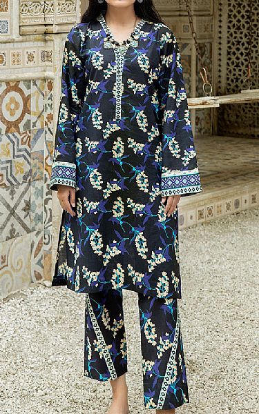 Safwa Black Cambric Suit (2 pcs) | Pakistani Lawn Suits- Image 1