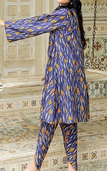 Safwa Blueberry Cambric Suit (2 pcs) | Pakistani Lawn Suits- Image 2
