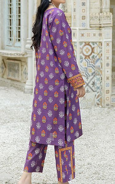 Safwa Muted Purple Cambric Suit (2 pcs) | Pakistani Lawn Suits- Image 2