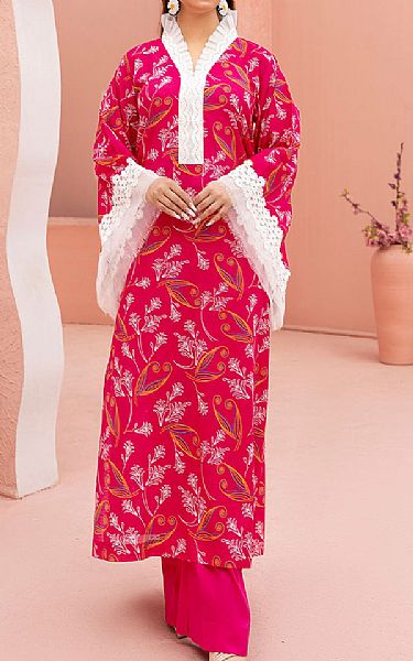 Safwa Rich Carmine Lawn Suit (2 pcs) | Pakistani Lawn Dress in USA- Image 1