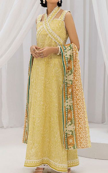 Safwa Olive Lawn Suit | Pakistani Lawn Dress in USA- Image 1