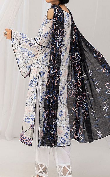 Safwa White/Blue Lawn Suit | Pakistani Lawn Dress in USA- Image 2