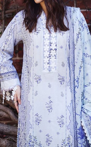 Safwa Pale Aqua Lawn Suit | Pakistani Lawn Dress in USA- Image 2